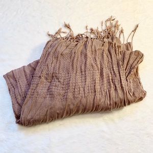 Brown Scarf with Tassels